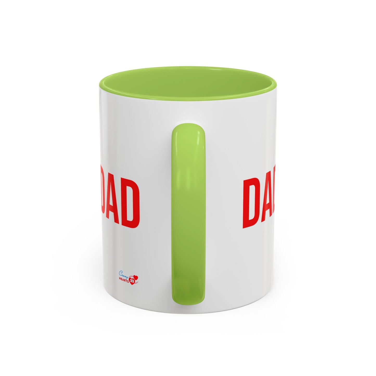 Dad Heart Character Accent Coffee Mug – Funny Valentine's Day Gift (11/15oz)