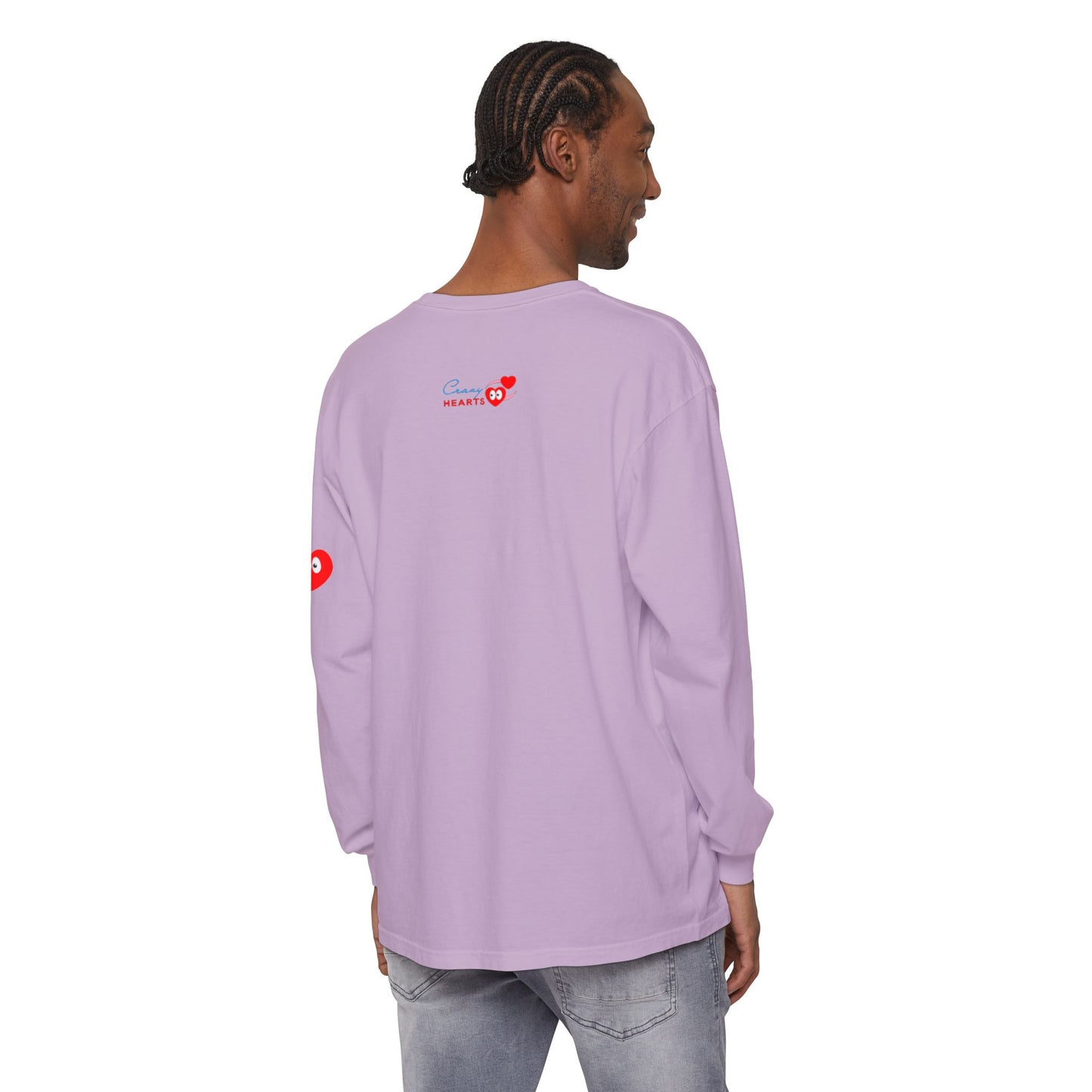 Grateful Long Sleeve T‑Shirt — Cozy Heart Graphic, Casual Gratitude Tee