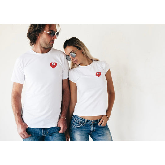 Embroidered Heart Eyes T-Shirt – Premium Cotton Tee