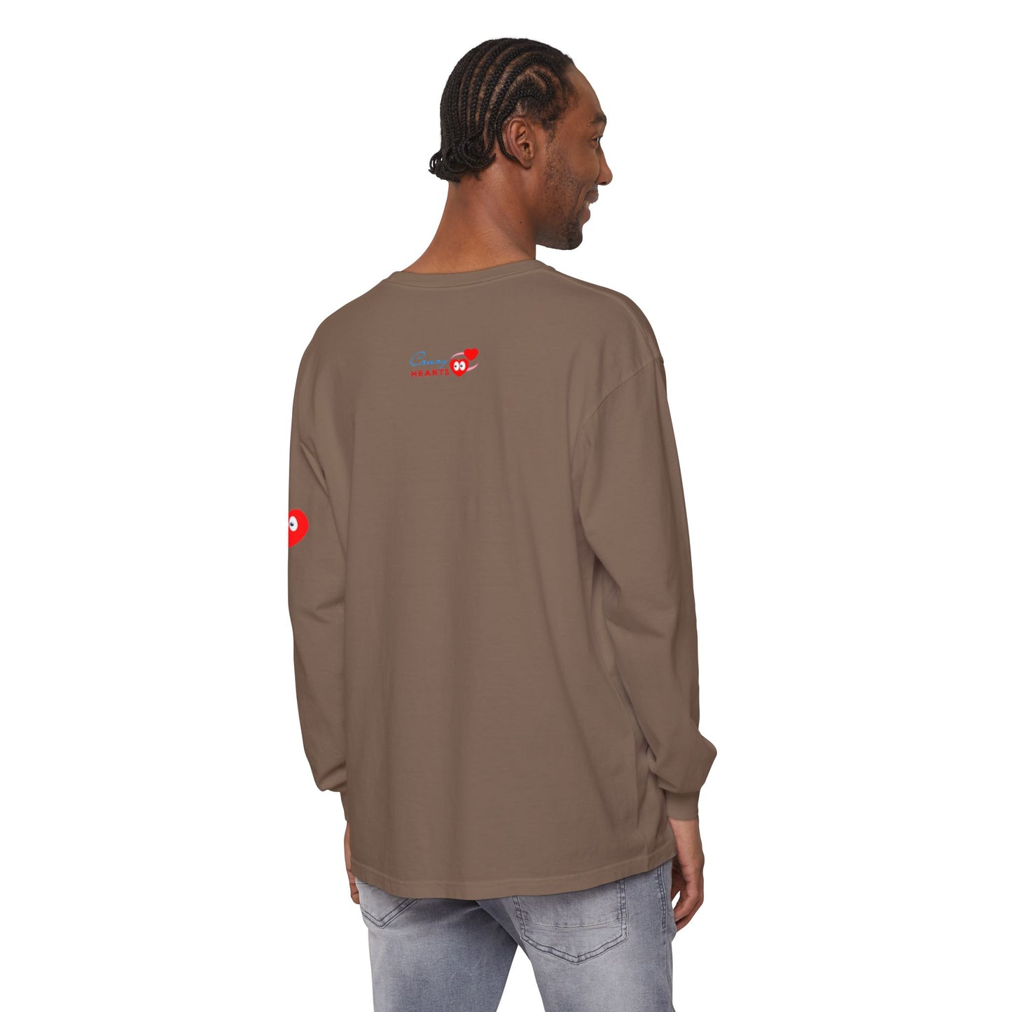 Grateful Long Sleeve T‑Shirt — Cozy Heart Graphic, Casual Gratitude Tee