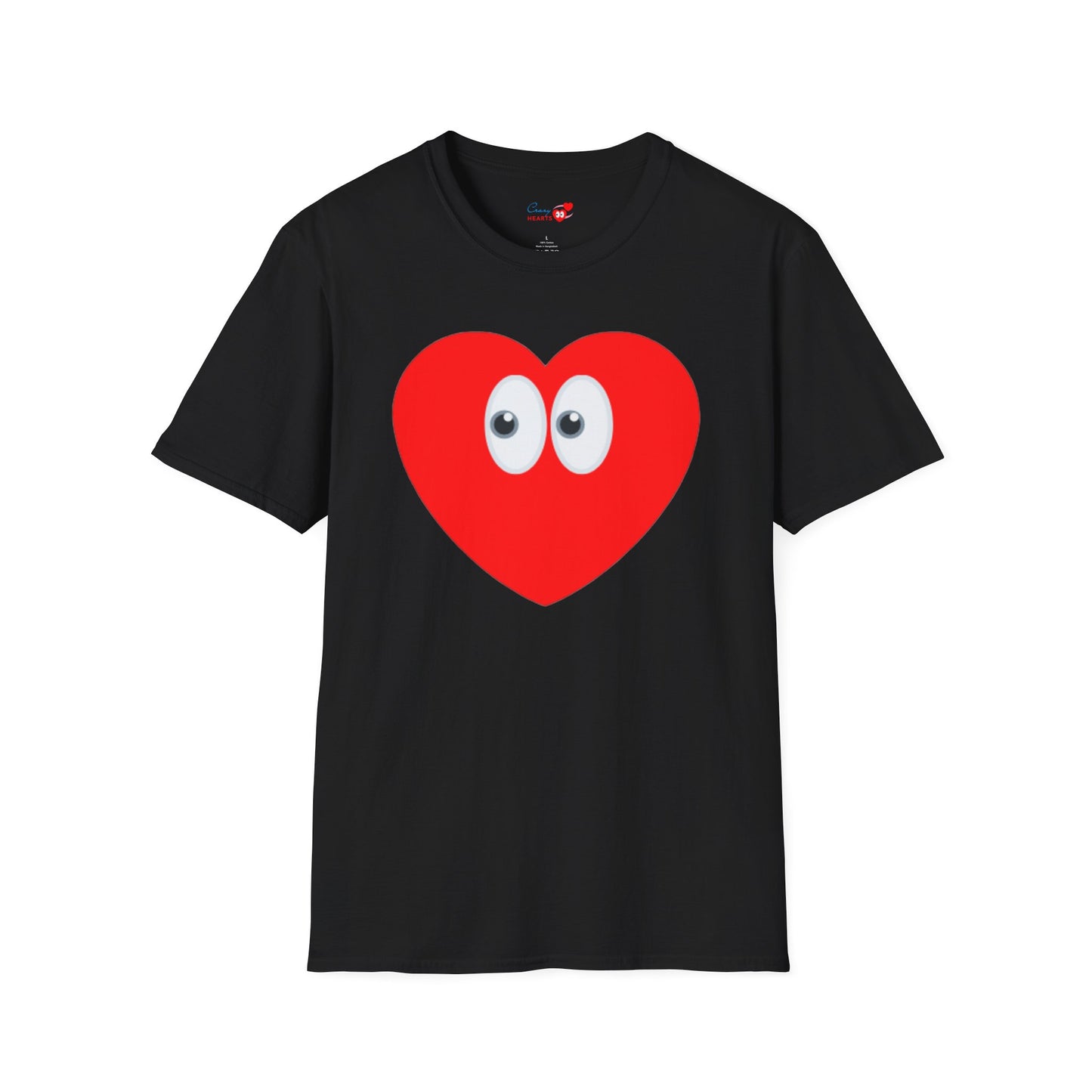 Heart Eyes T-Shirt — Cute Red Heart with Eyes Graphic Tee