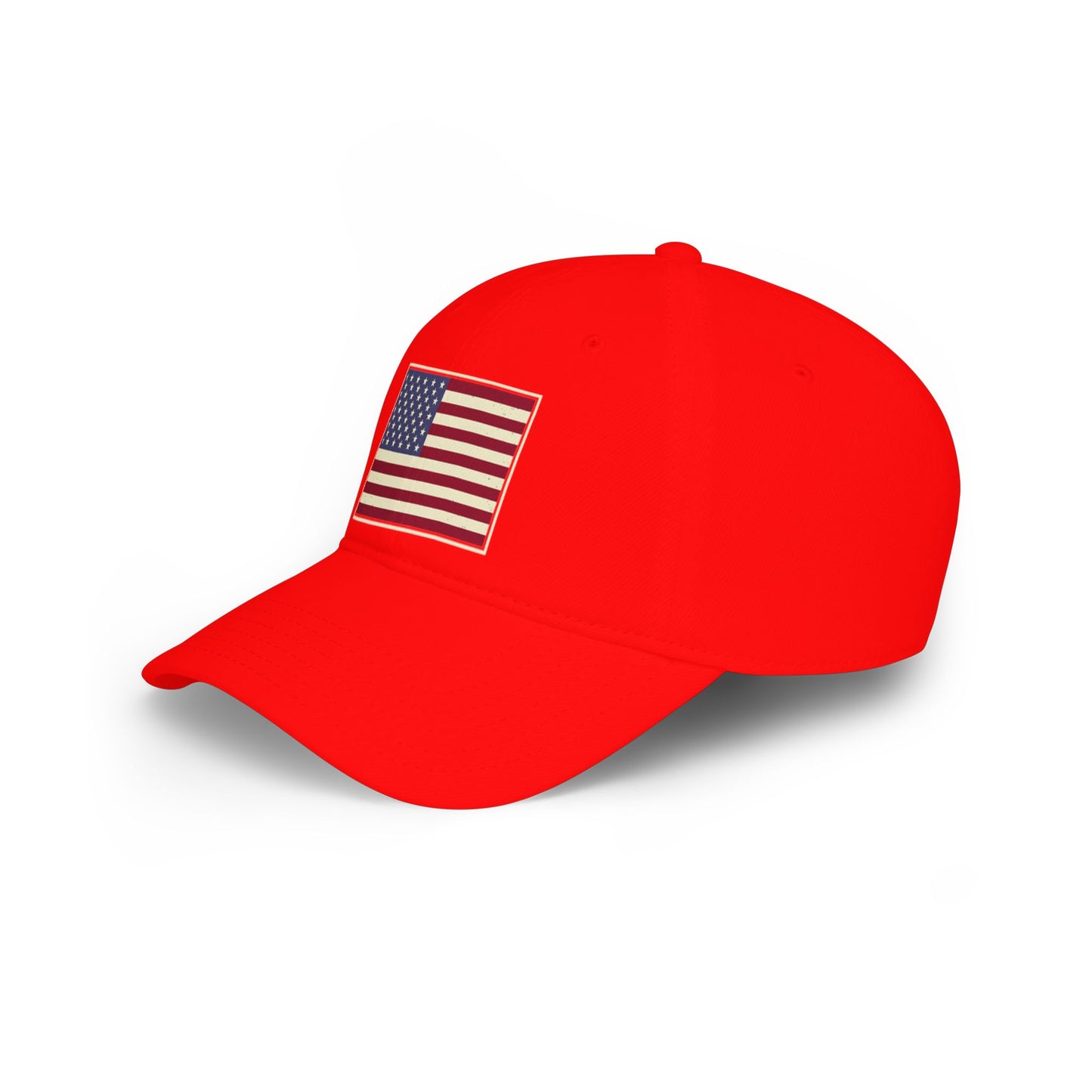 American Flag Low Profile Baseball Cap — Embroidered USA Stars & Stripes Hat