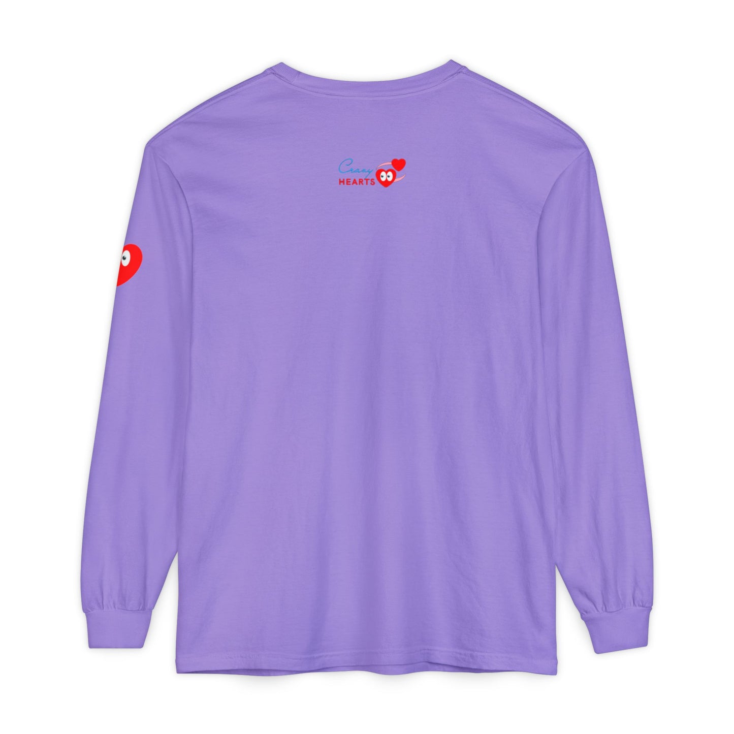 Grateful Long Sleeve T‑Shirt — Cozy Heart Graphic, Casual Gratitude Tee
