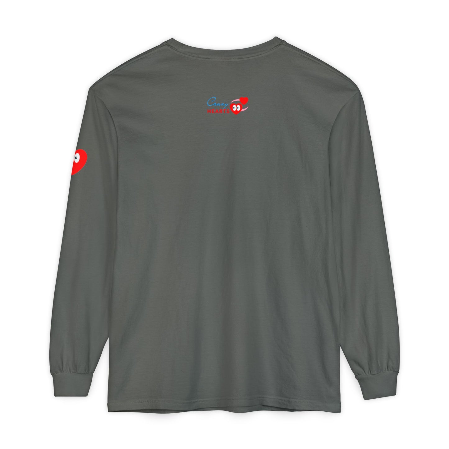 Grateful Long Sleeve T‑Shirt — Cozy Heart Graphic, Casual Gratitude Tee