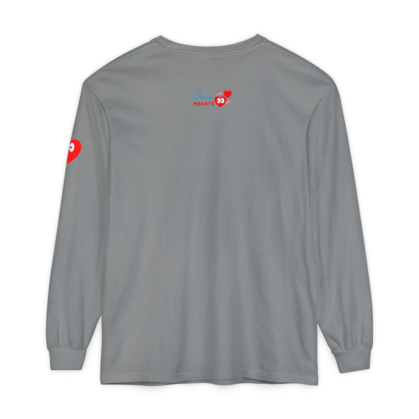 Grateful Long Sleeve T‑Shirt — Cozy Heart Graphic, Casual Gratitude Tee