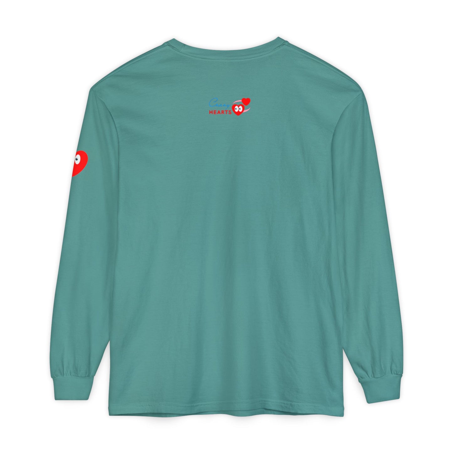 Grateful Long Sleeve T‑Shirt — Cozy Heart Graphic, Casual Gratitude Tee