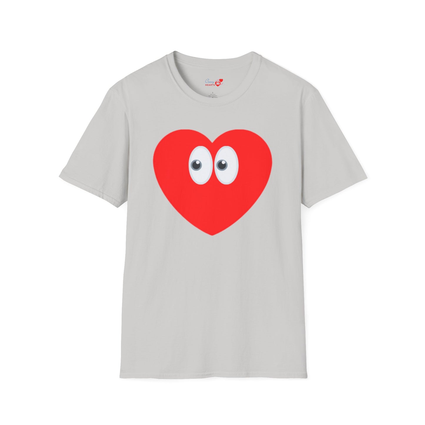 Heart Eyes T-Shirt — Cute Red Heart with Eyes Graphic Tee