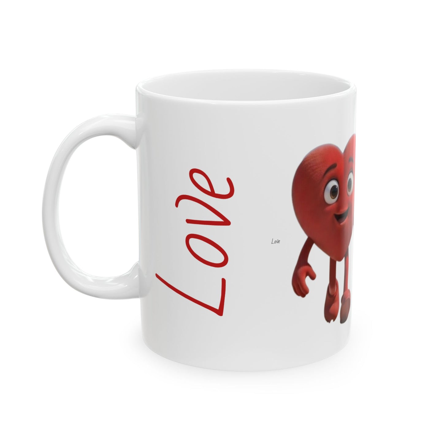 Heart Couple Ceramic Mug – Cute Holding Hearts Love Coffee Cup (11oz/15oz)