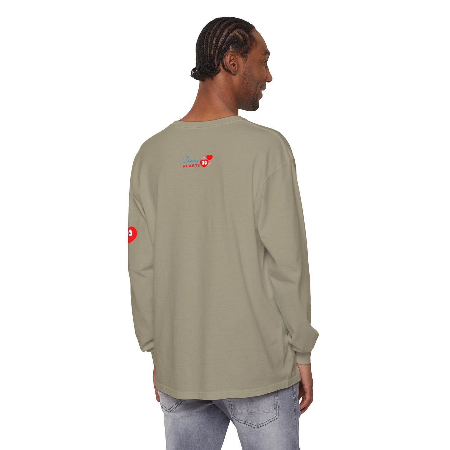 Grateful Long Sleeve T‑Shirt — Cozy Heart Graphic, Casual Gratitude Tee