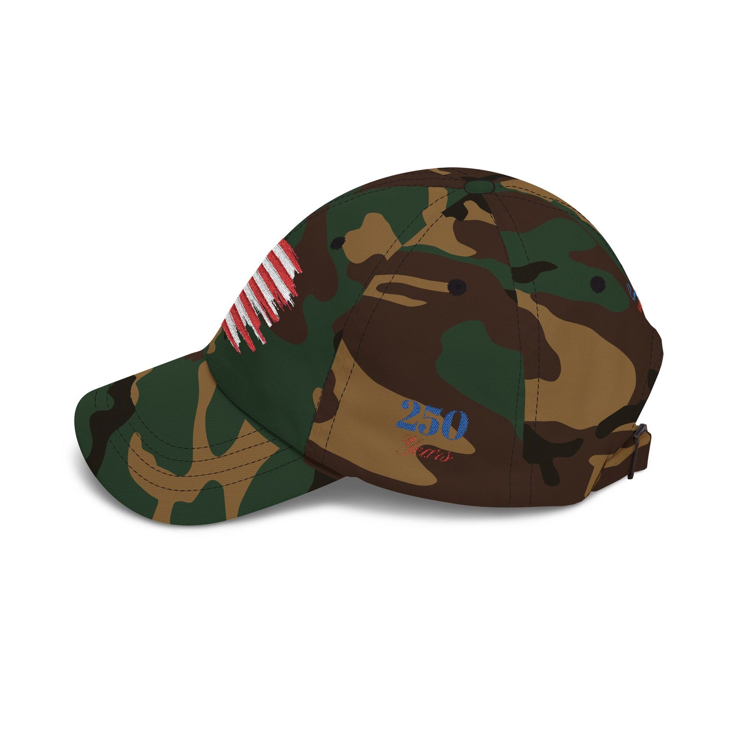 Embroidered American Flag Dad Cap 250 Years