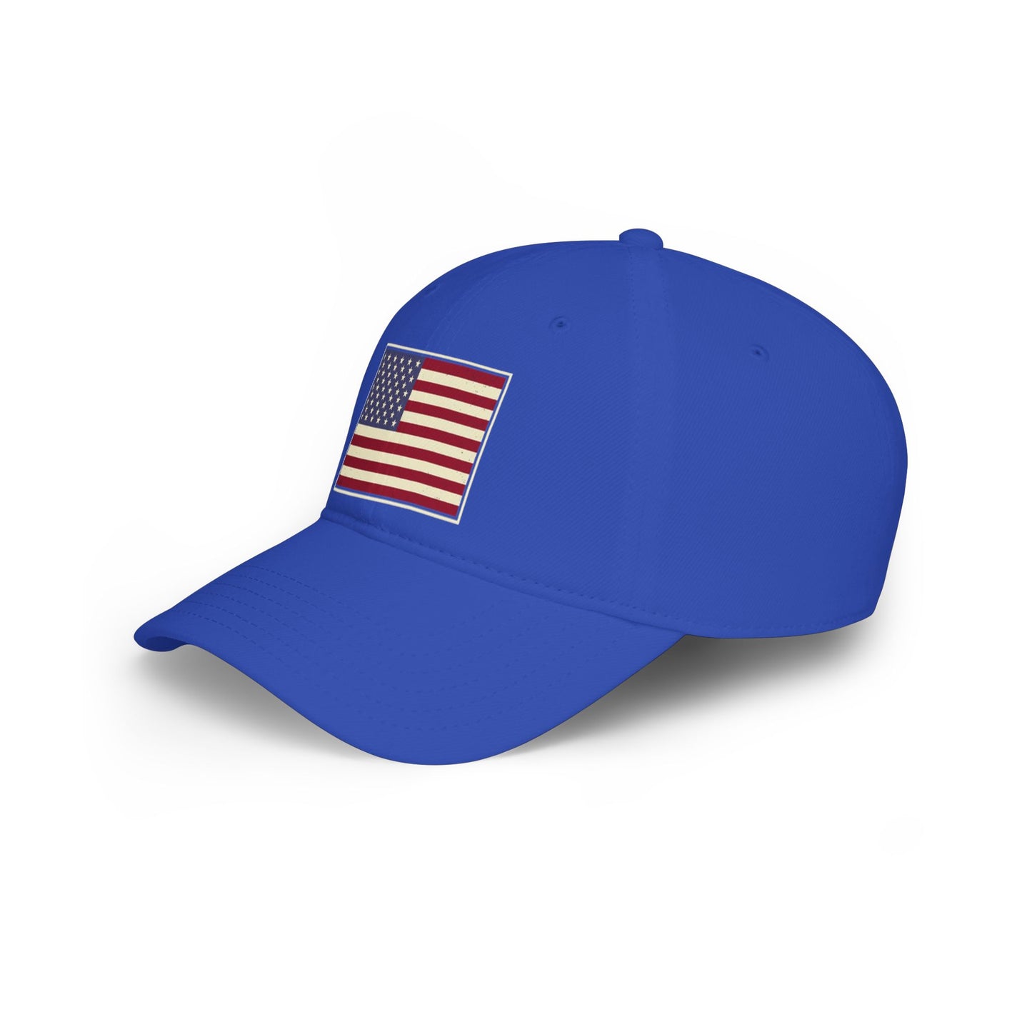 American Flag Low Profile Baseball Cap — Embroidered USA Stars & Stripes Hat