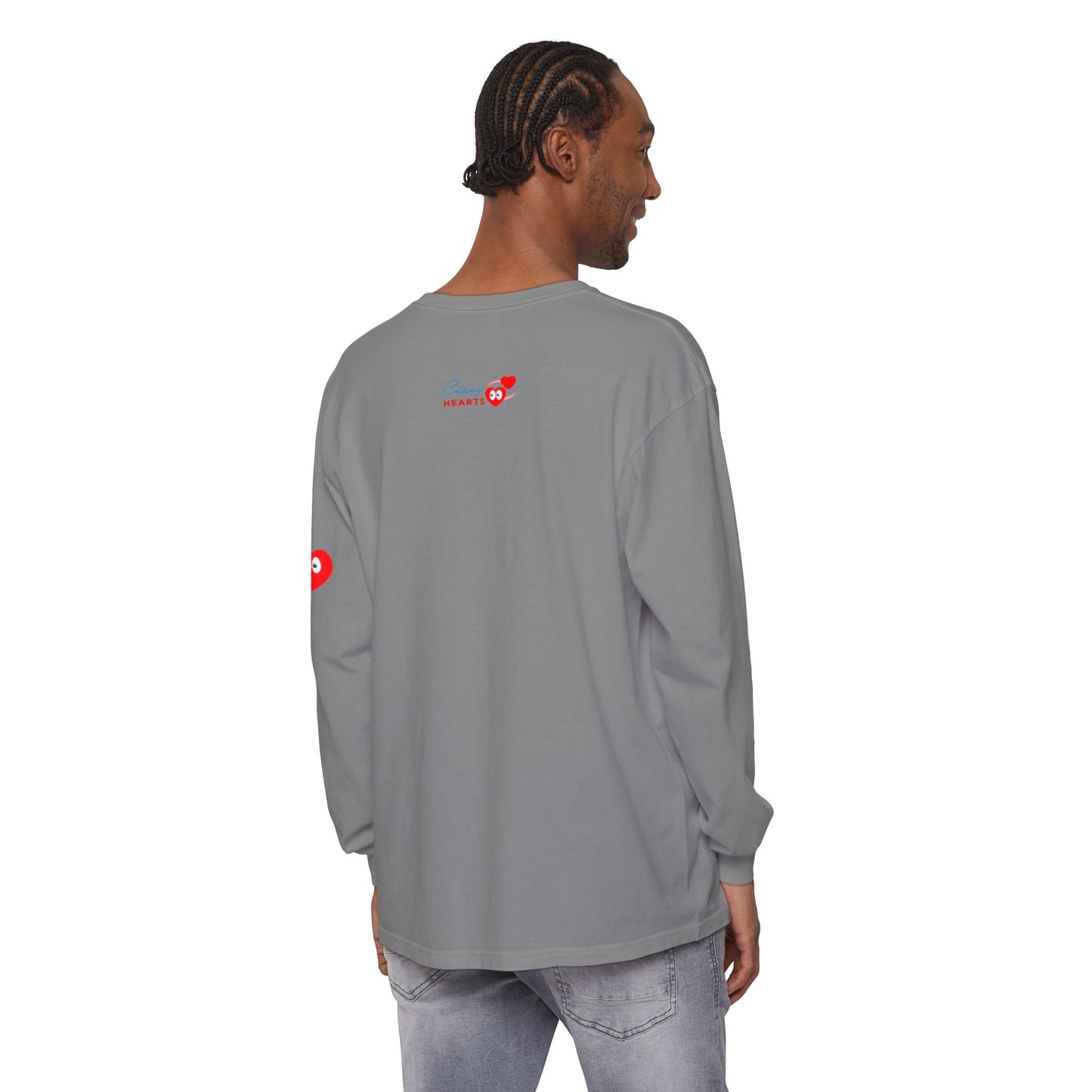 Grateful Long Sleeve T‑Shirt — Cozy Heart Graphic, Casual Gratitude Tee