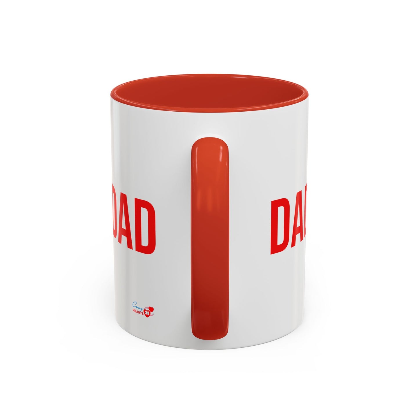Dad Heart Character Accent Coffee Mug – Funny Valentine's Day Gift (11/15oz)