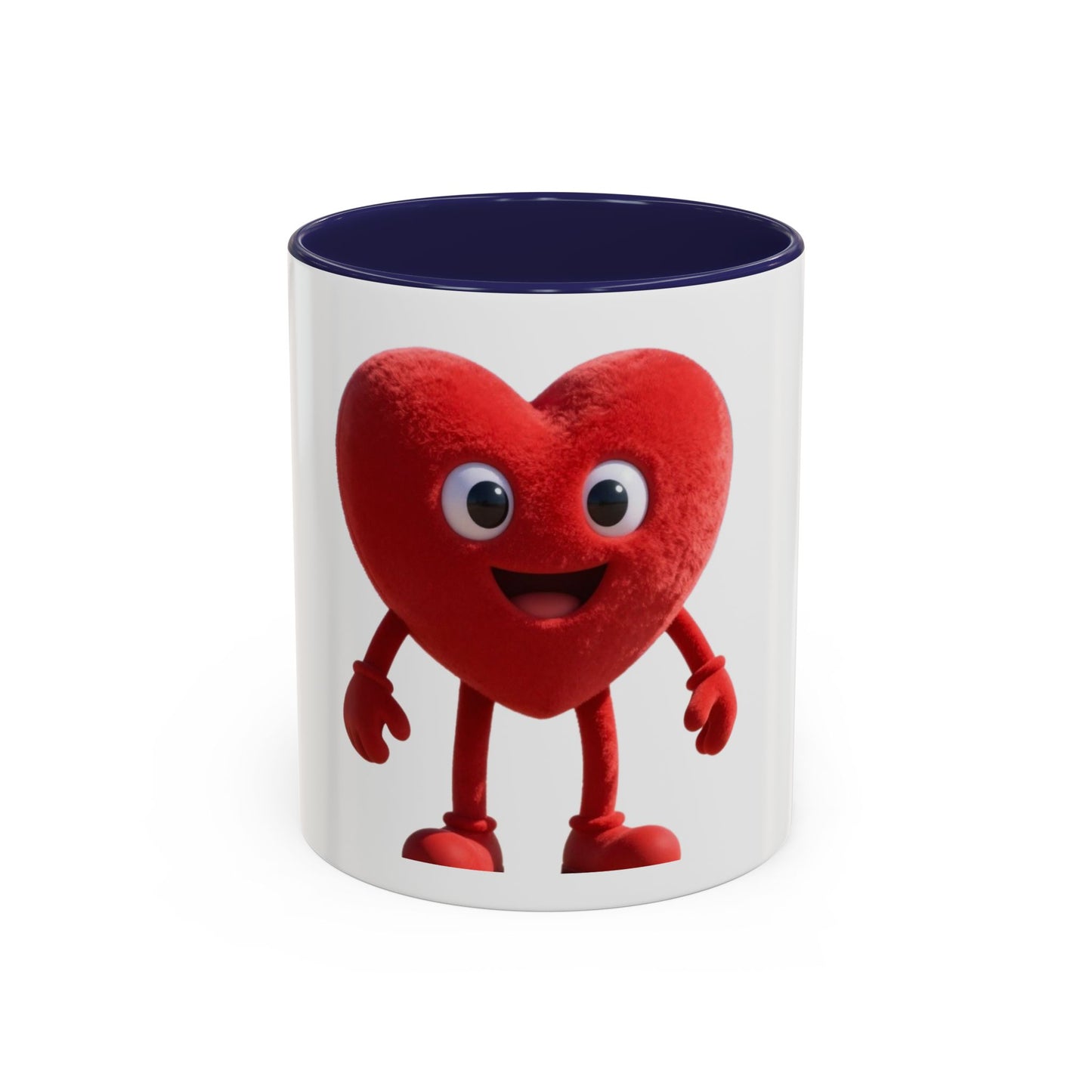 Dad Heart Character Accent Coffee Mug – Funny Valentine's Day Gift (11/15oz)