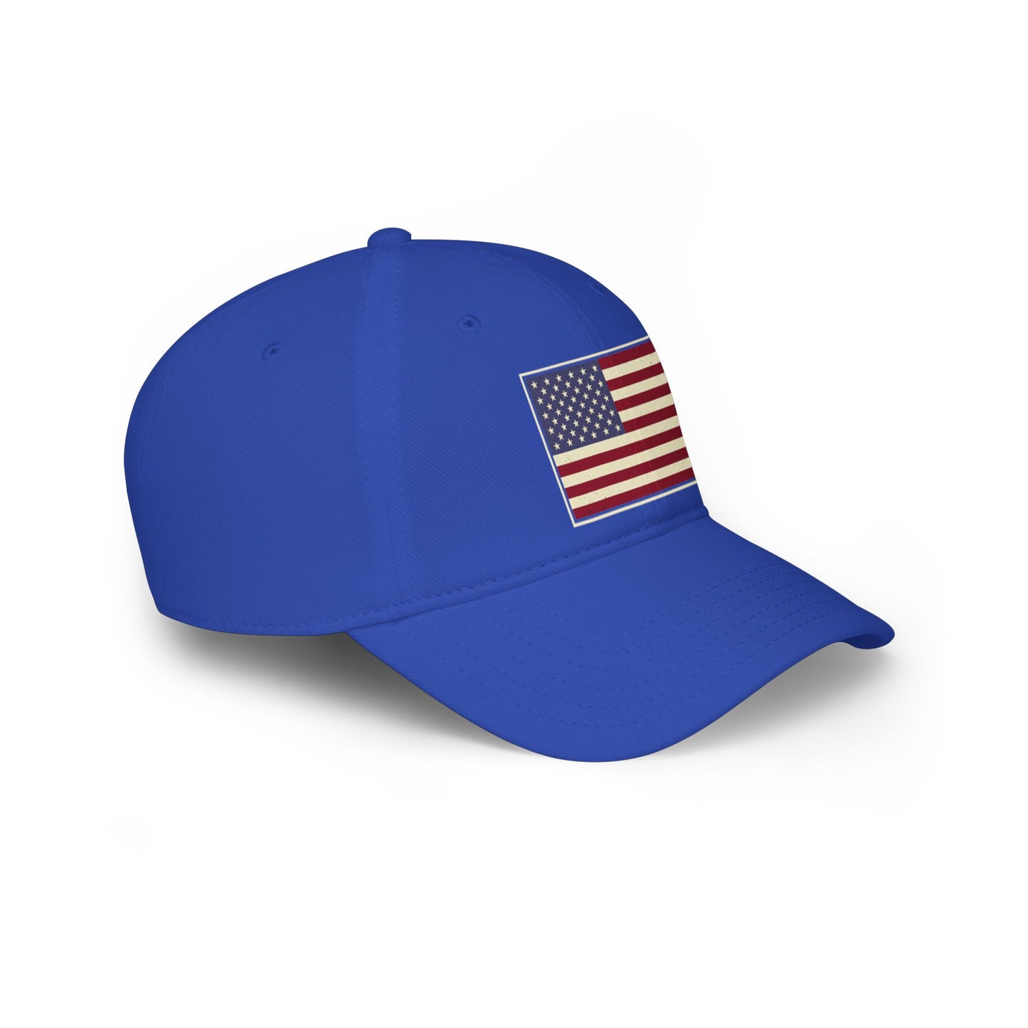 American Flag Low Profile Baseball Cap — Embroidered USA Stars & Stripes Hat