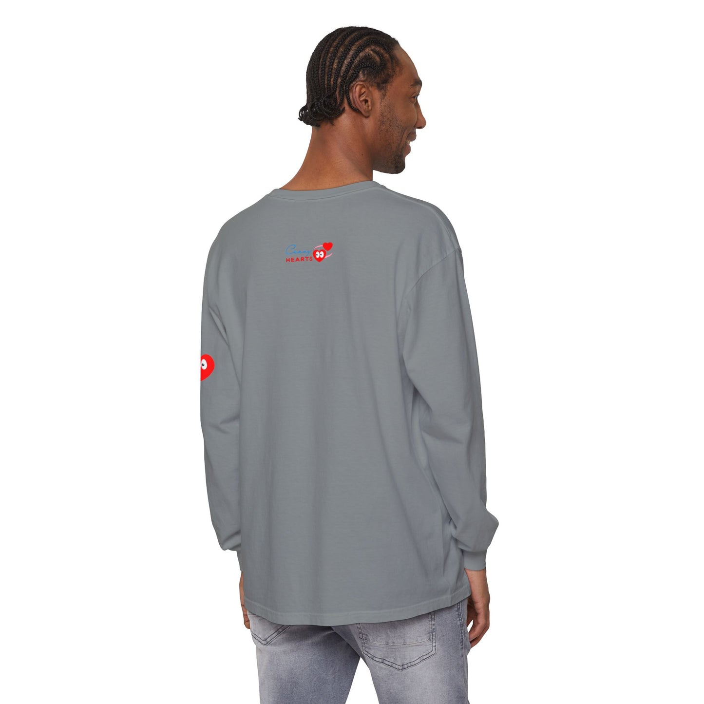 Grateful Long Sleeve T‑Shirt — Cozy Heart Graphic, Casual Gratitude Tee