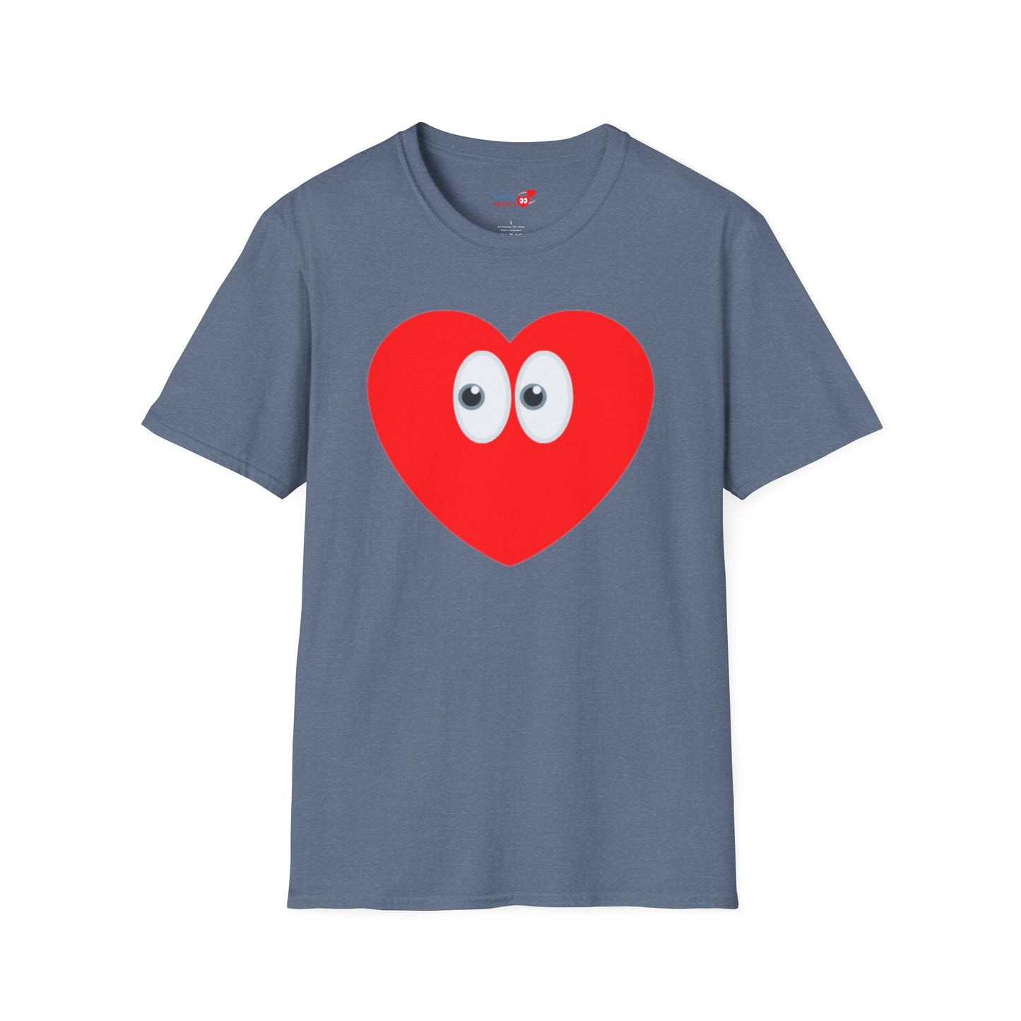 Heart Eyes T-Shirt — Cute Red Heart with Eyes Graphic Tee