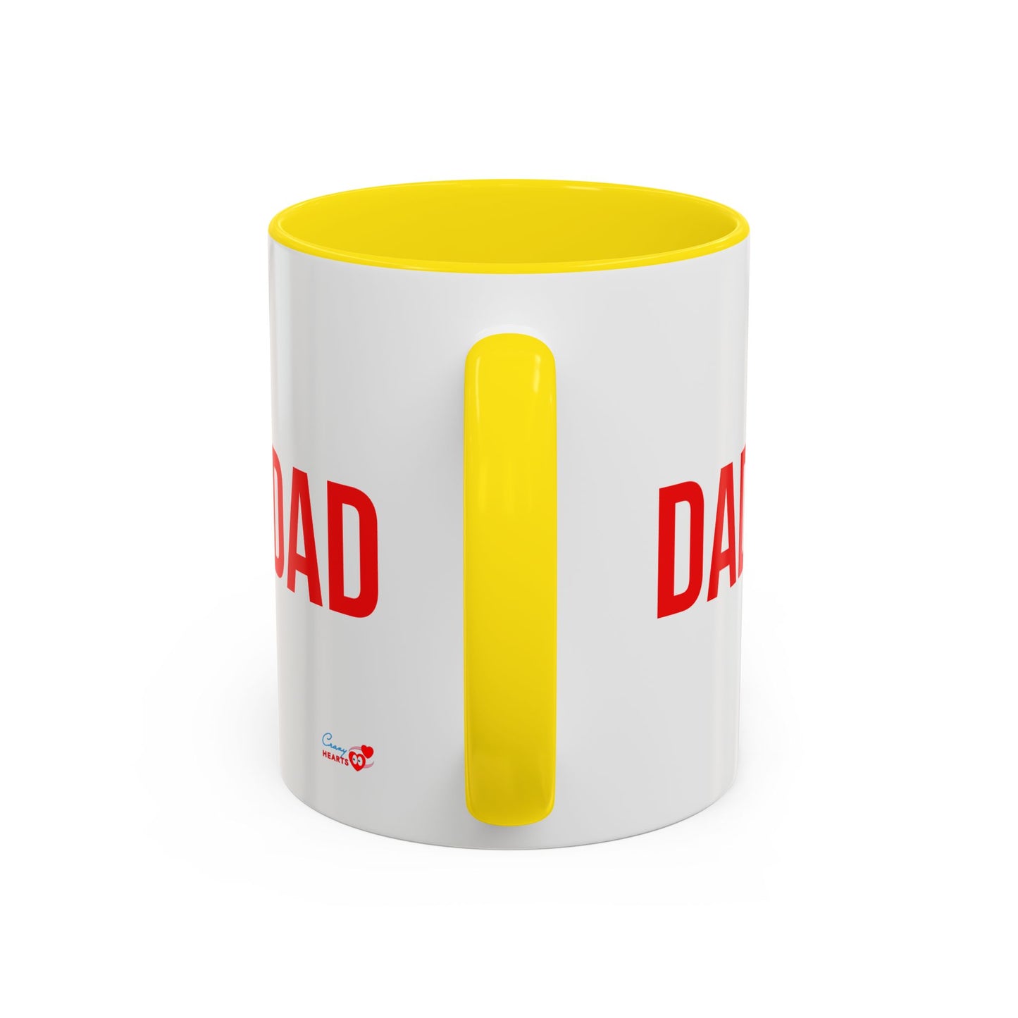Dad Heart Character Accent Coffee Mug – Funny Valentine's Day Gift (11/15oz)