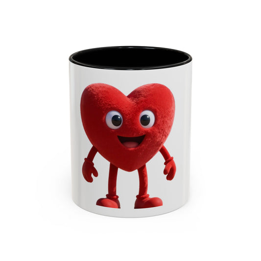 Dad Heart Character Accent Coffee Mug – Funny Valentine's Day Gift (11/15oz)