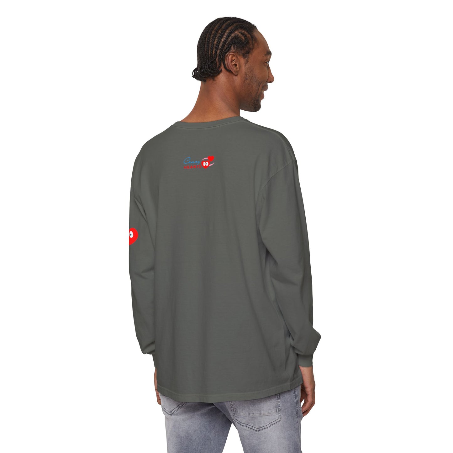 Grateful Long Sleeve T‑Shirt — Cozy Heart Graphic, Casual Gratitude Tee