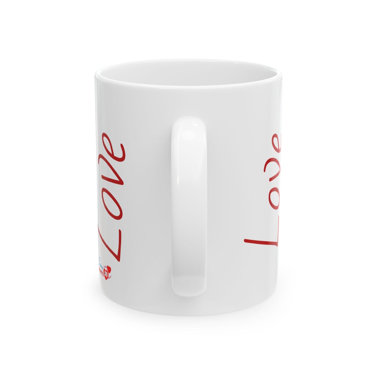 Heart Couple Ceramic Mug – Cute Holding Hearts Love Coffee Cup (11oz/15oz)