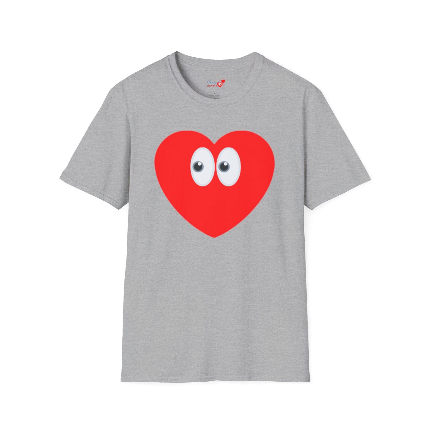 Heart Eyes T-Shirt — Cute Red Heart with Eyes Graphic Tee