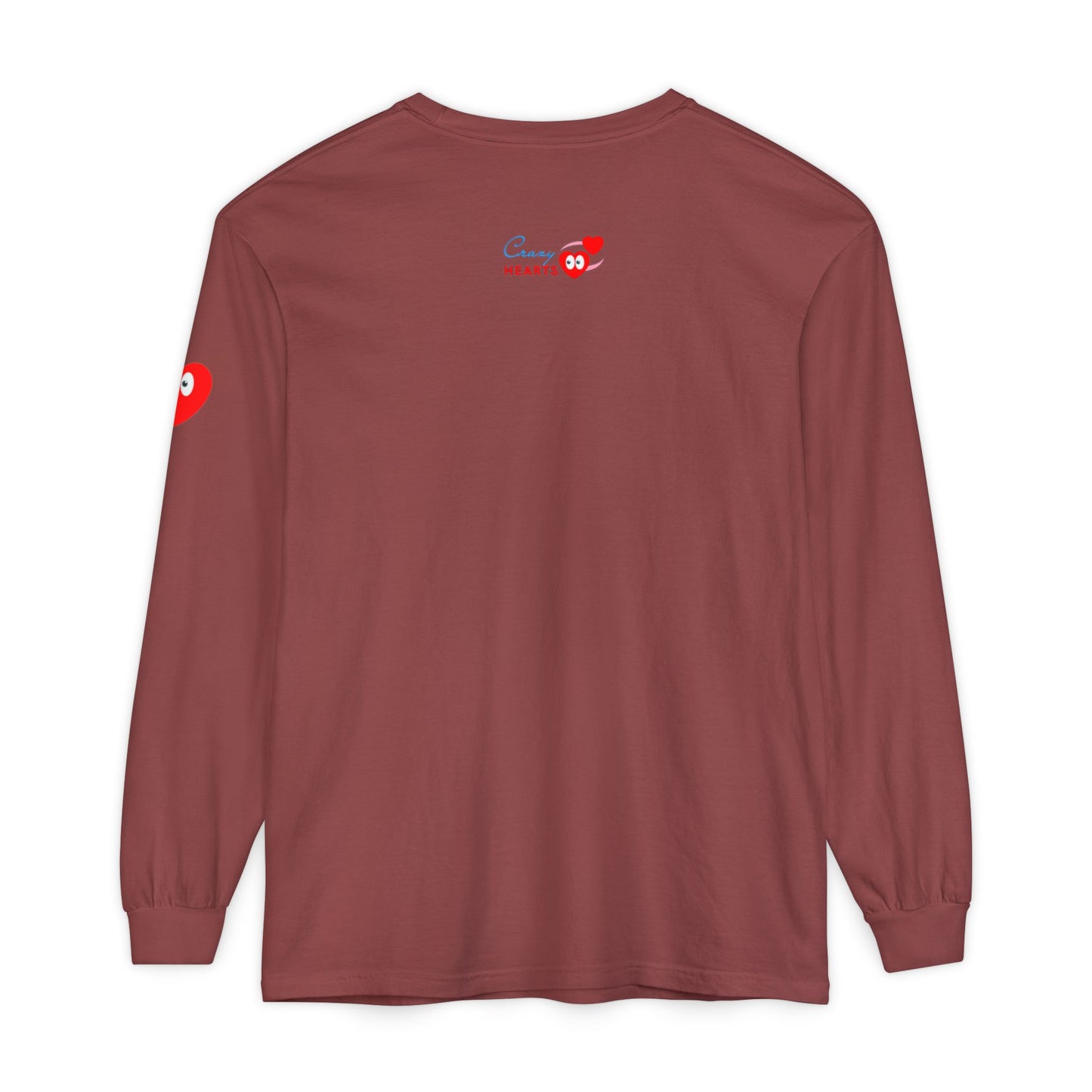 Grateful Long Sleeve T‑Shirt — Cozy Heart Graphic, Casual Gratitude Tee