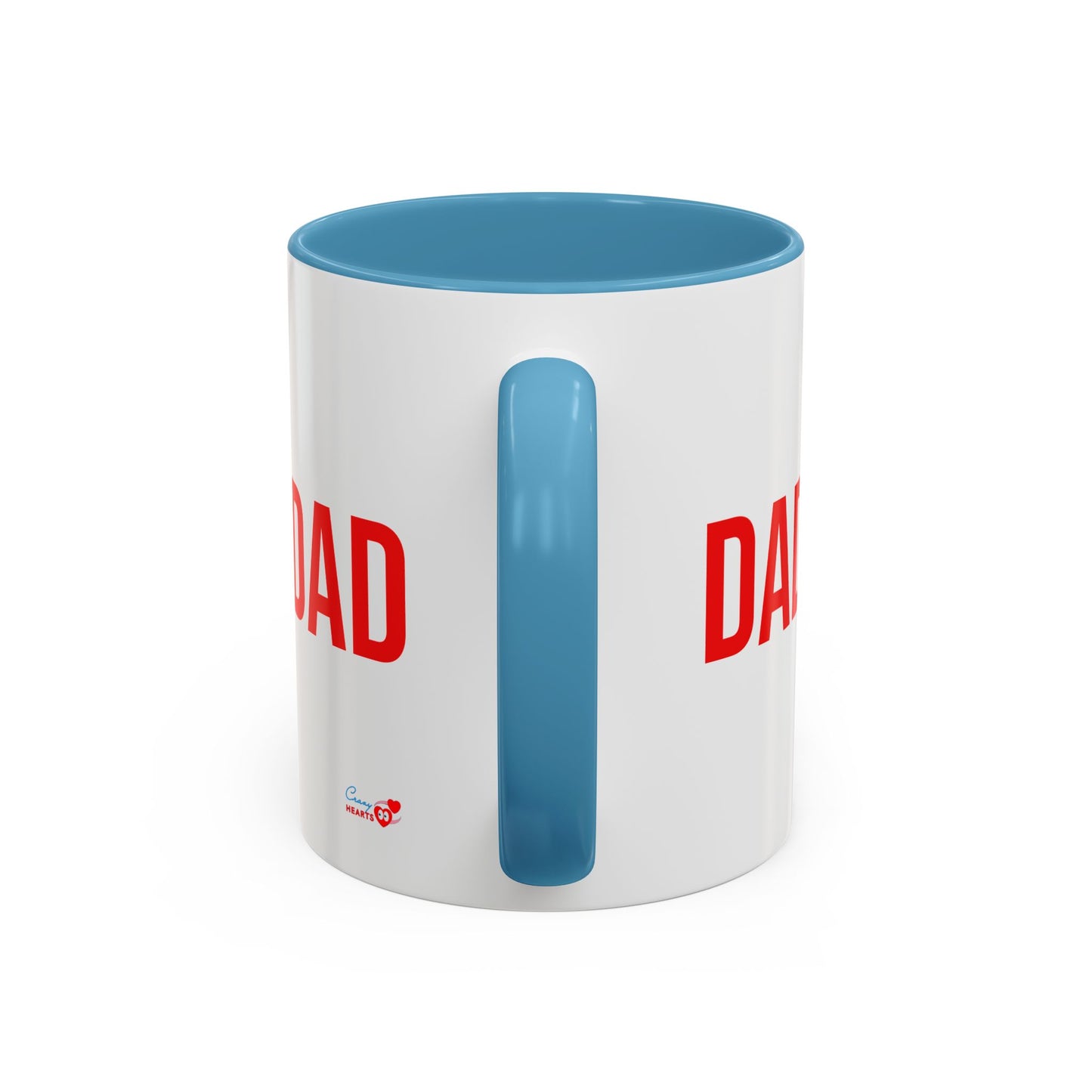 Dad Heart Character Accent Coffee Mug – Funny Valentine's Day Gift (11/15oz)