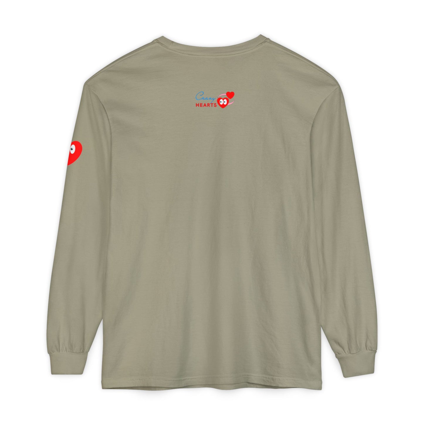 Grateful Long Sleeve T‑Shirt — Cozy Heart Graphic, Casual Gratitude Tee