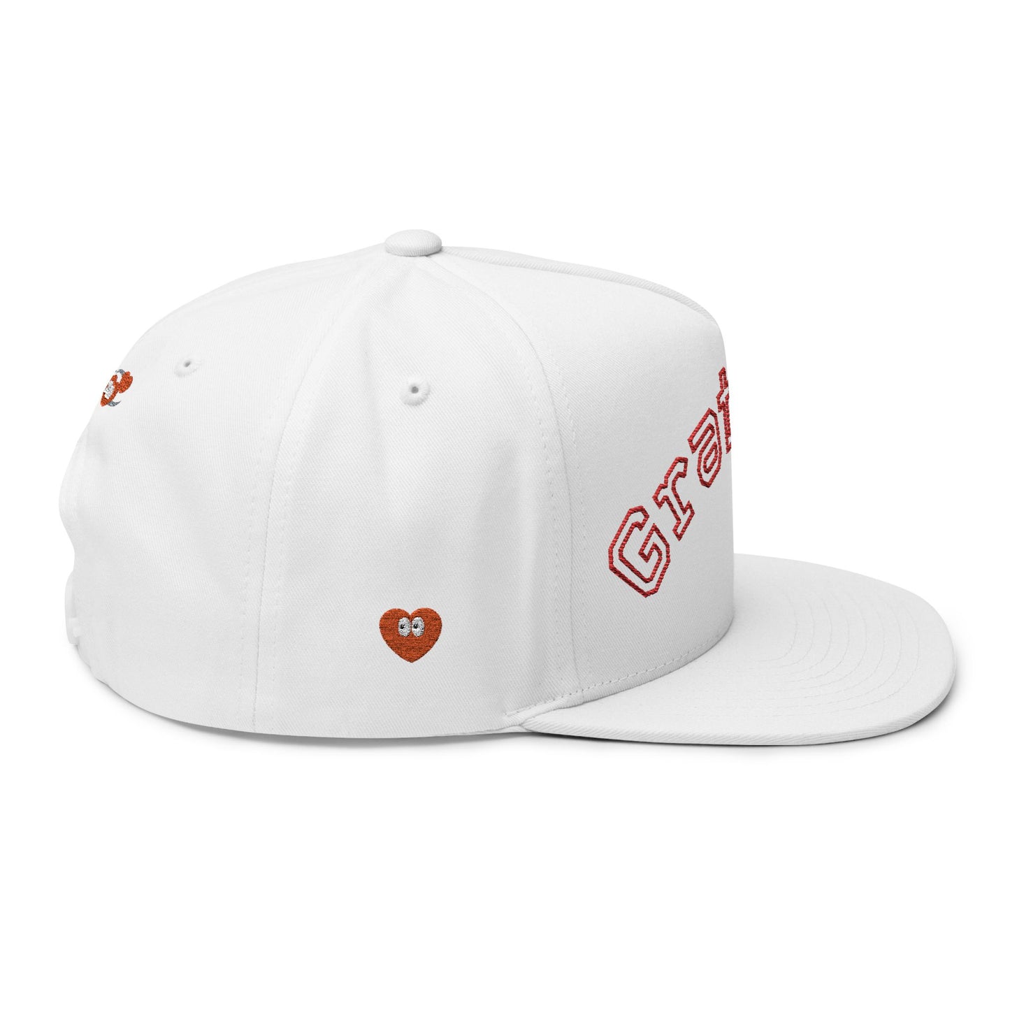 Grateful Embroidered Flat Bill Cap — Retro Script Snapback Hat
