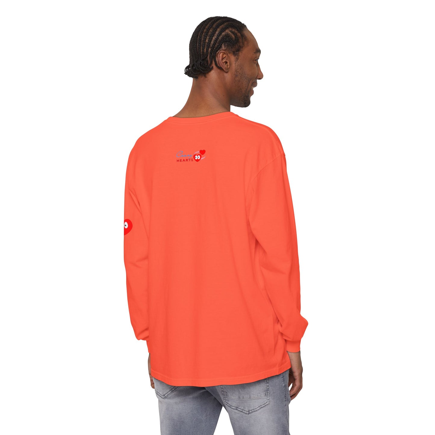 Grateful Long Sleeve T‑Shirt — Cozy Heart Graphic, Casual Gratitude Tee