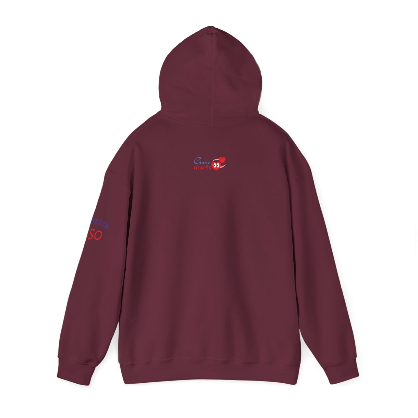 American Flag Brushstroke Hoodie — Patriotic USA Pullover (4th of July, Memorial Day)