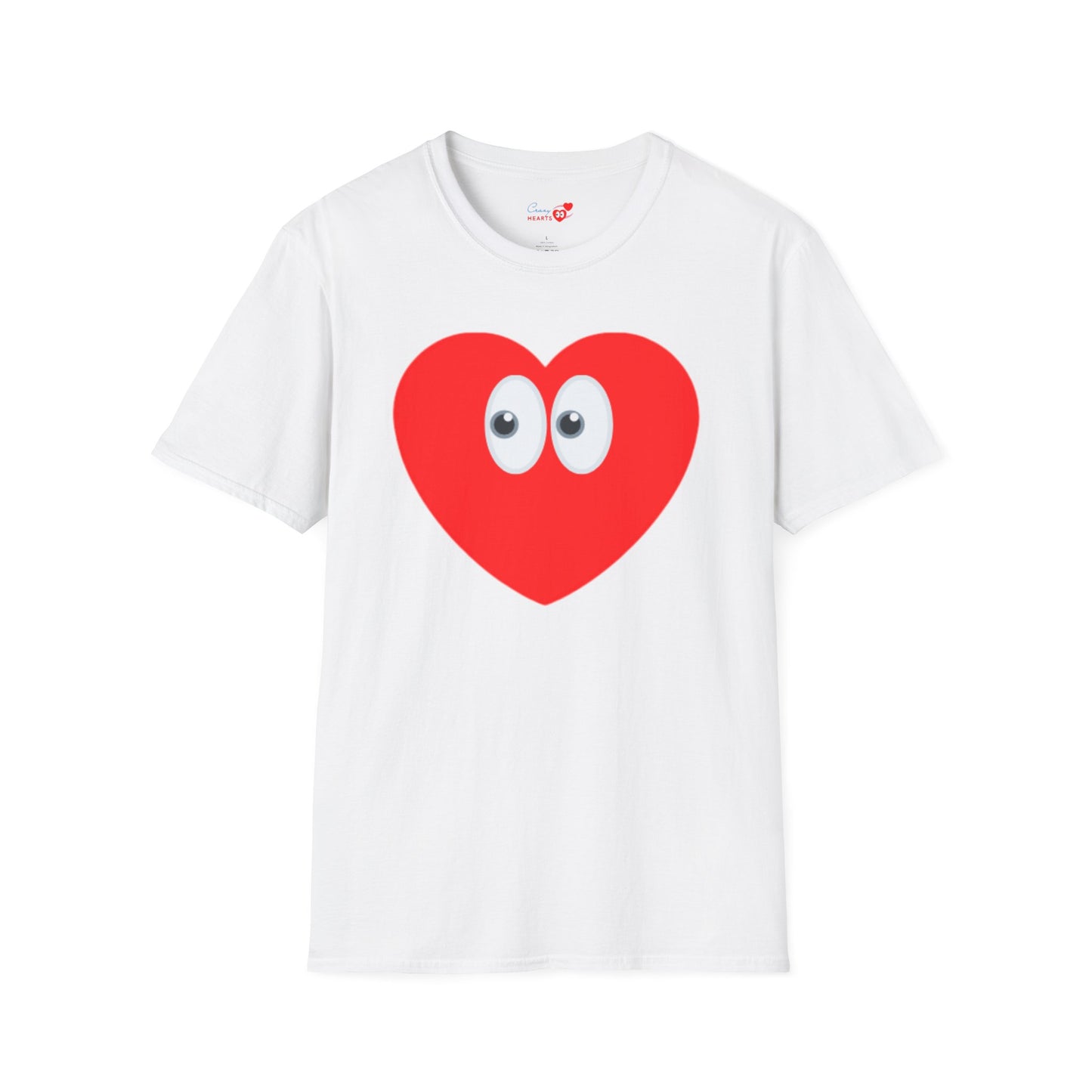 Heart Eyes T-Shirt — Cute Red Heart with Eyes Graphic Tee