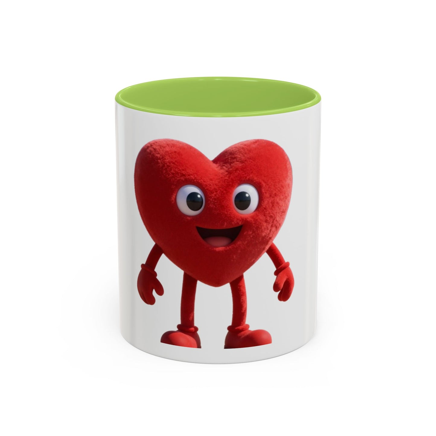 Dad Heart Character Accent Coffee Mug – Funny Valentine's Day Gift (11/15oz)