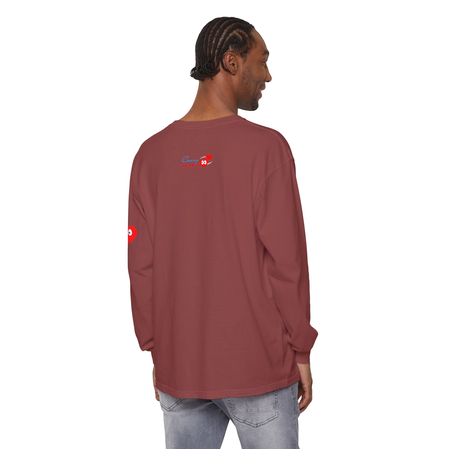 Grateful Long Sleeve T‑Shirt — Cozy Heart Graphic, Casual Gratitude Tee