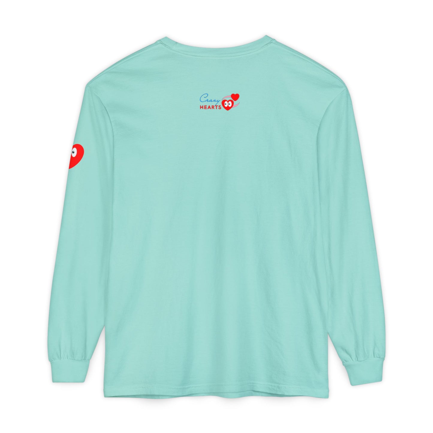 Grateful Long Sleeve T‑Shirt — Cozy Heart Graphic, Casual Gratitude Tee