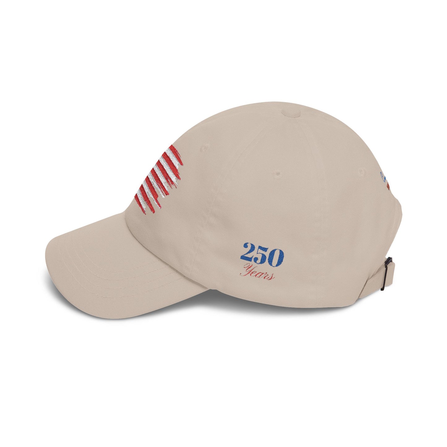 Embroidered American Flag Dad Cap 250 Years