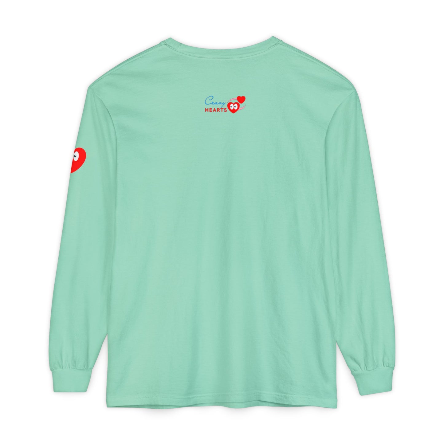 Grateful Long Sleeve T‑Shirt — Cozy Heart Graphic, Casual Gratitude Tee
