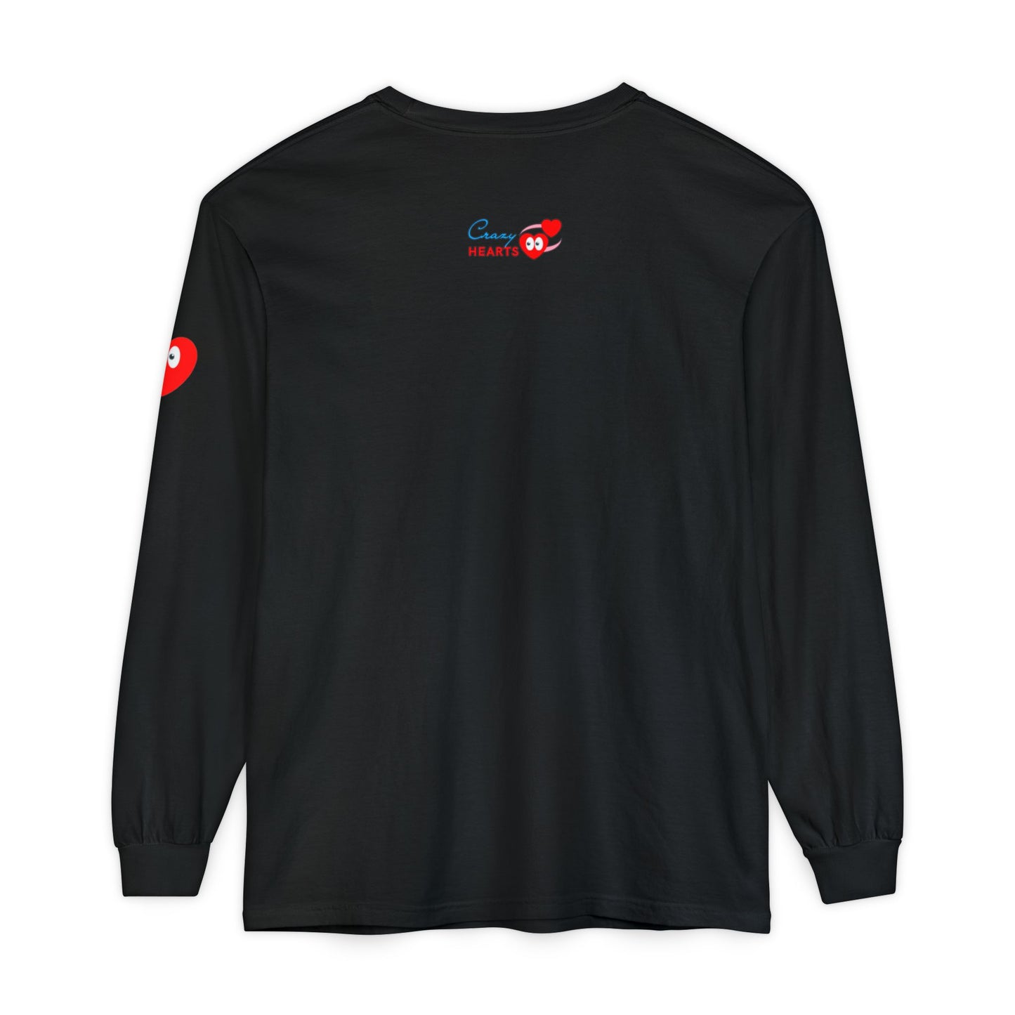 Grateful Long Sleeve T‑Shirt — Cozy Heart Graphic, Casual Gratitude Tee