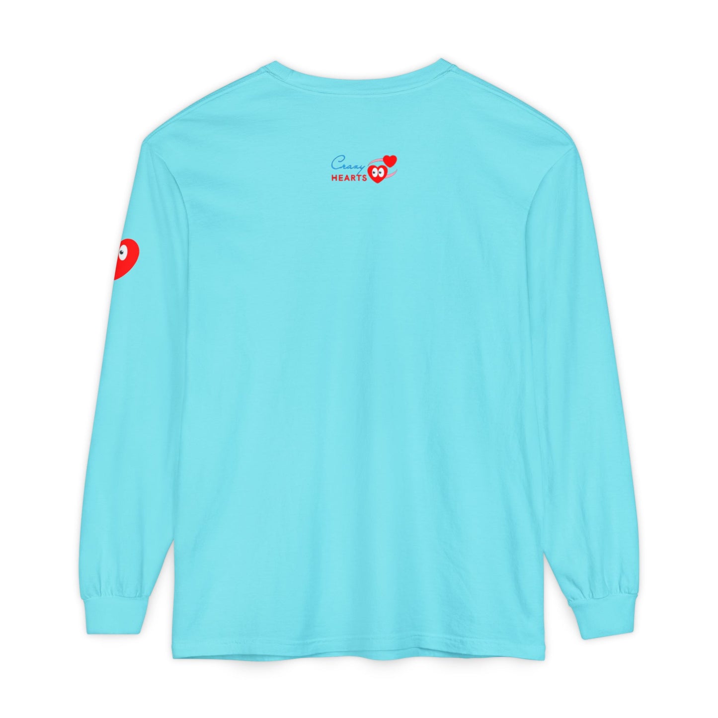 Grateful Long Sleeve T‑Shirt — Cozy Heart Graphic, Casual Gratitude Tee