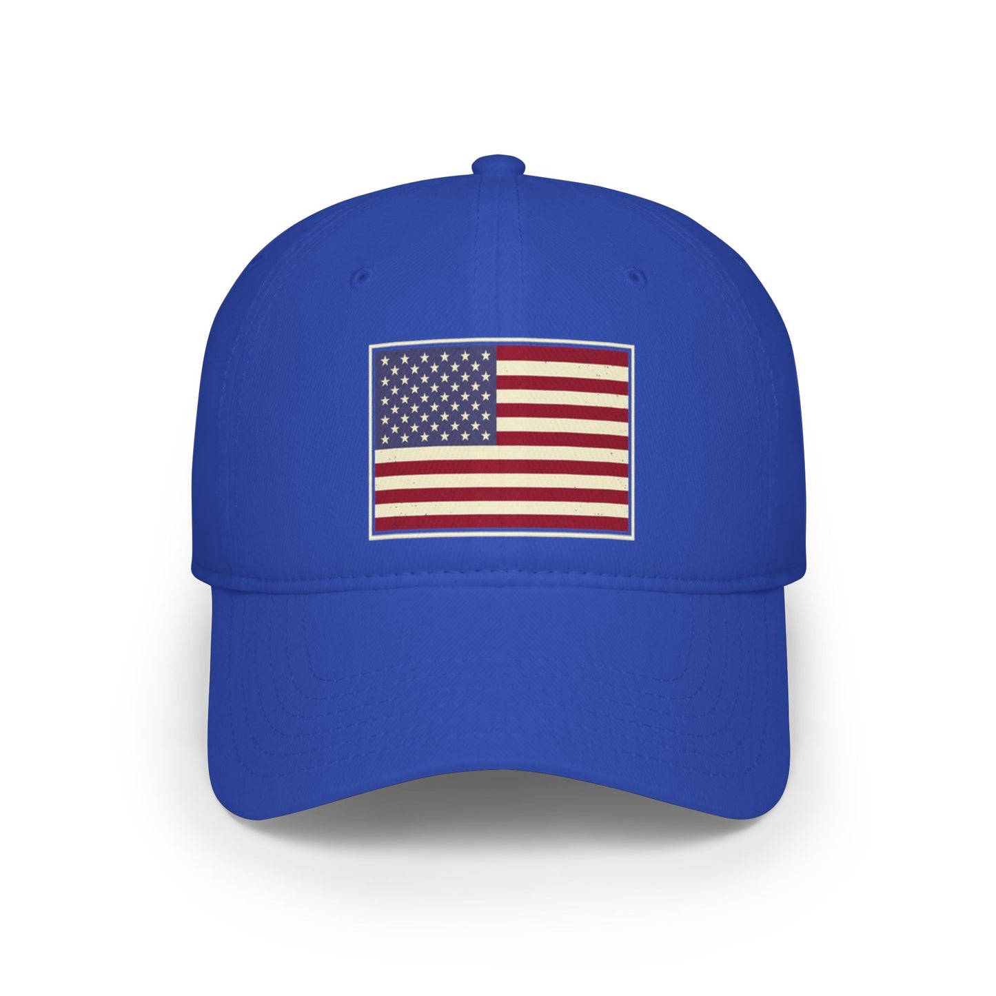 American Flag Low Profile Baseball Cap — Embroidered USA Stars & Stripes Hat