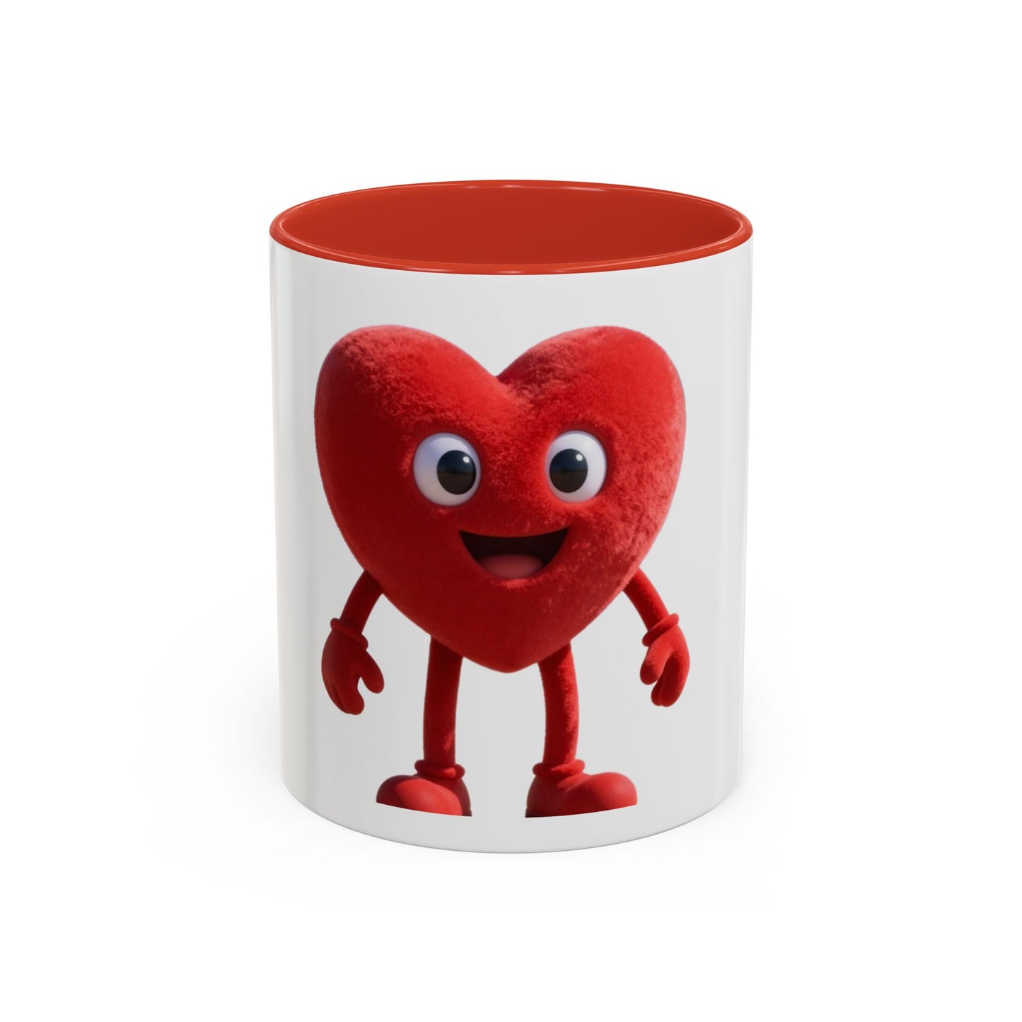Dad Heart Character Accent Coffee Mug – Funny Valentine's Day Gift (11/15oz)