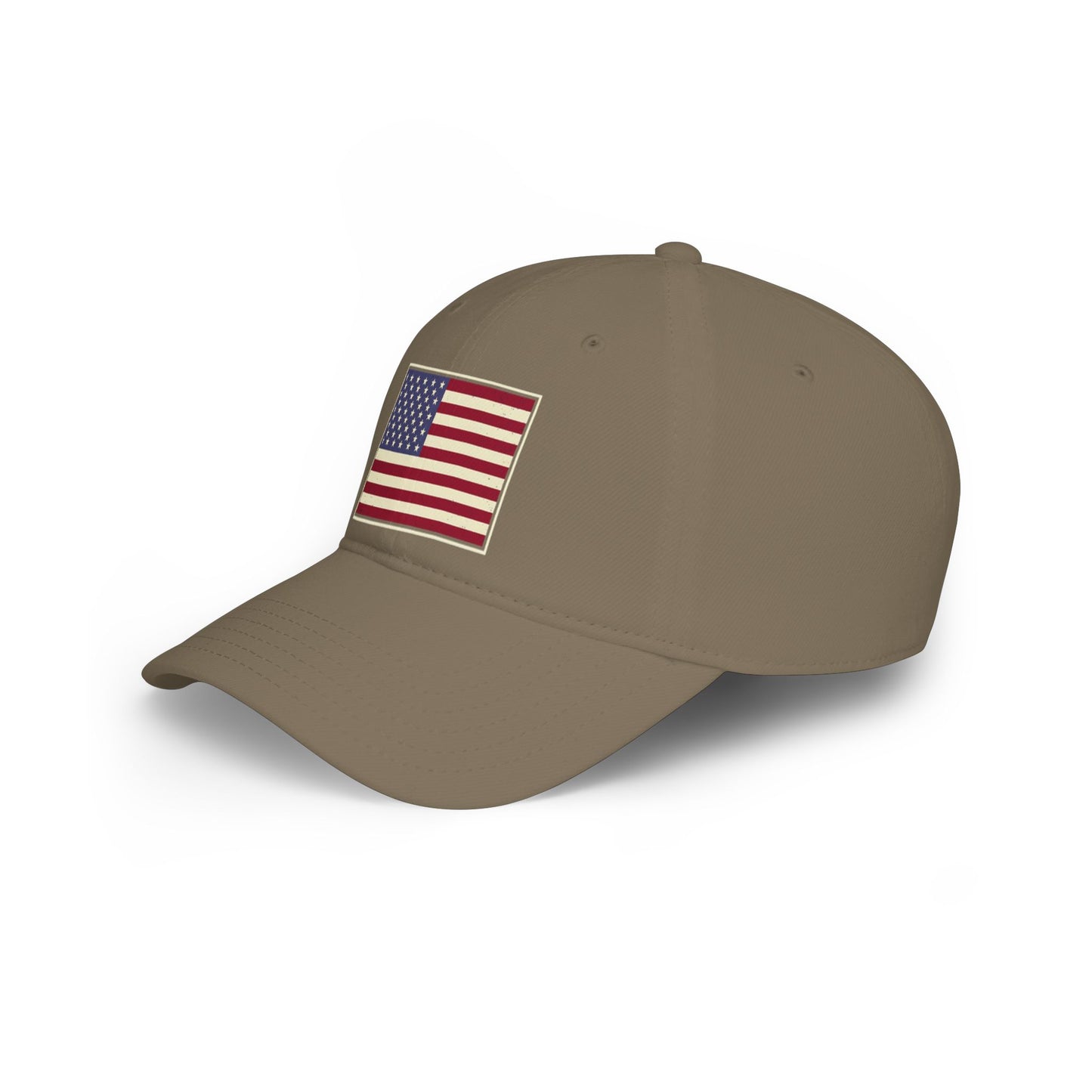 American Flag Low Profile Baseball Cap — Embroidered USA Stars & Stripes Hat