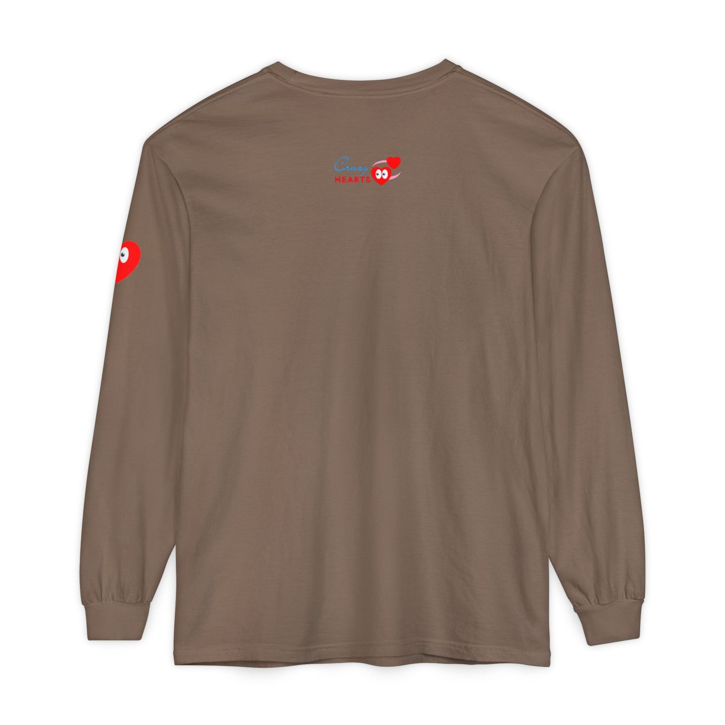 Grateful Long Sleeve T‑Shirt — Cozy Heart Graphic, Casual Gratitude Tee