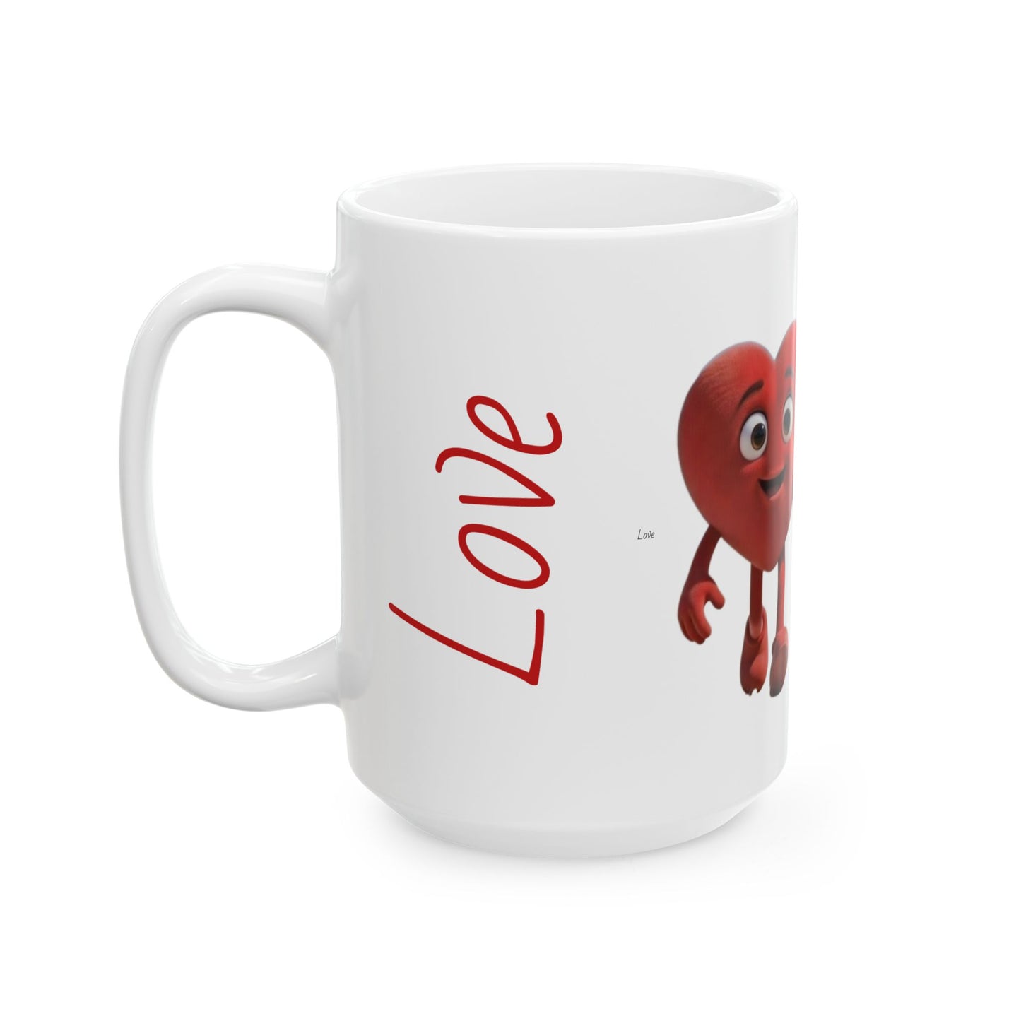 Heart Couple Ceramic Mug – Cute Holding Hearts Love Coffee Cup (11oz/15oz)