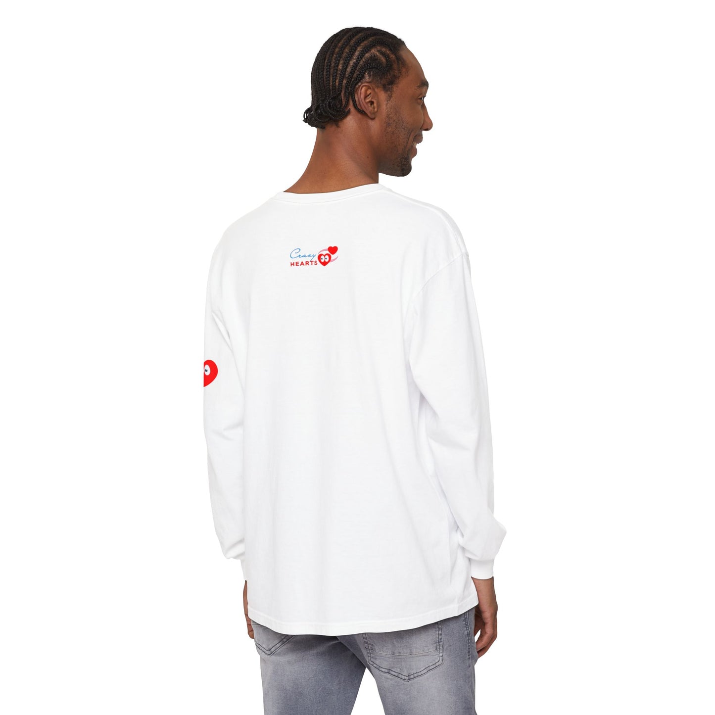 Grateful Long Sleeve T‑Shirt — Cozy Heart Graphic, Casual Gratitude Tee