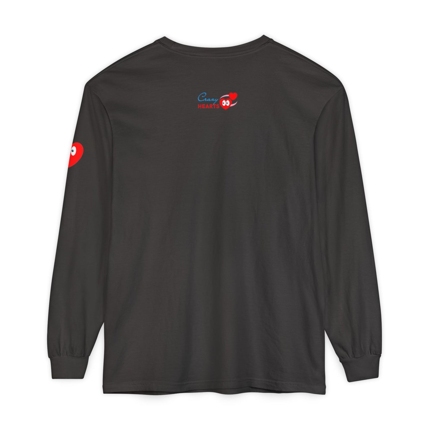 Grateful Long Sleeve T‑Shirt — Cozy Heart Graphic, Casual Gratitude Tee