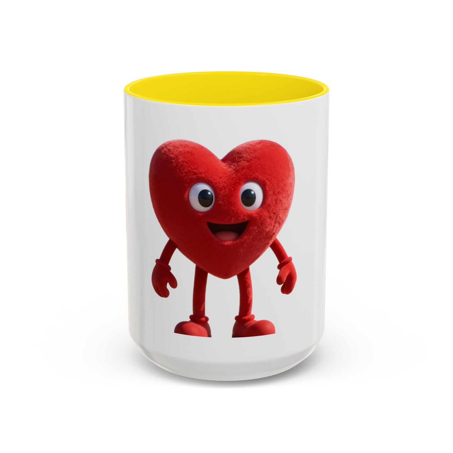 Dad Heart Character Accent Coffee Mug – Funny Valentine's Day Gift (11/15oz)