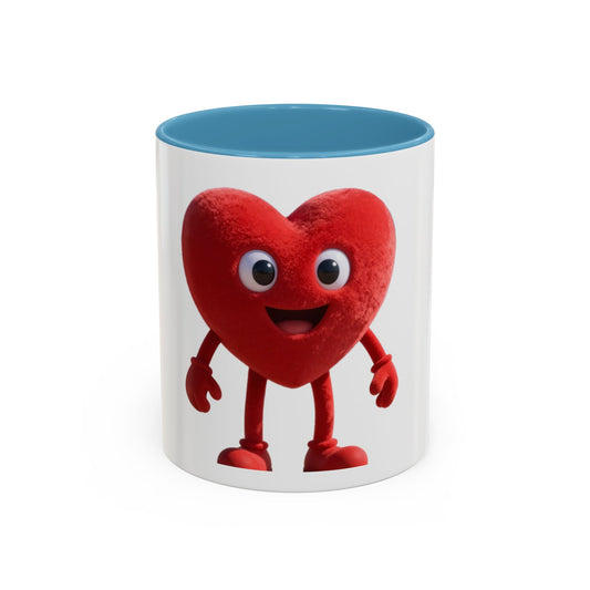 Dad Heart Character Accent Coffee Mug – Funny Valentine's Day Gift (11/15oz)