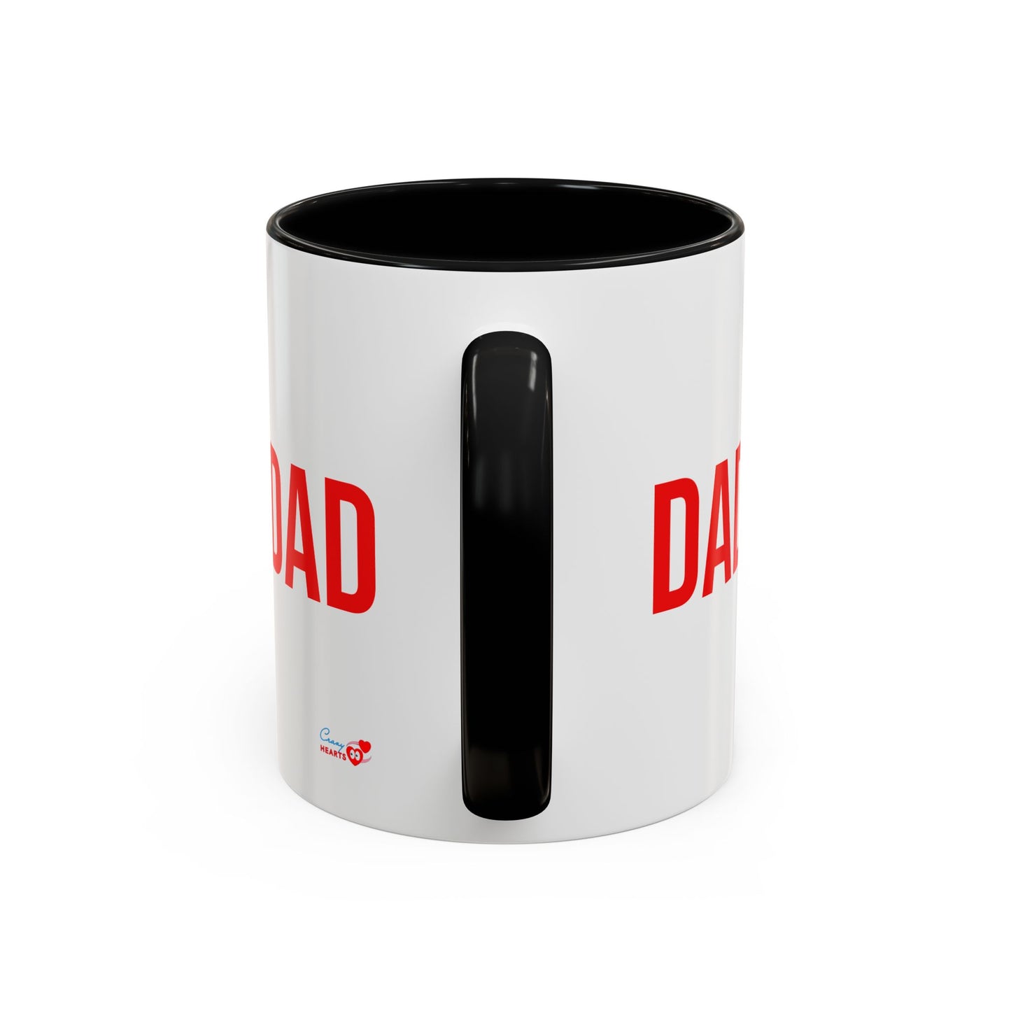 Dad Heart Character Accent Coffee Mug – Funny Valentine's Day Gift (11/15oz)